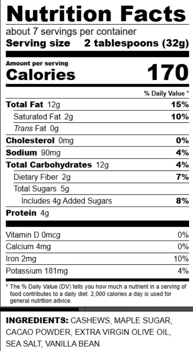 Cacao Cashew Spread - 8 oz